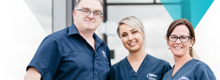 Three Bendigo Health nursing staff members